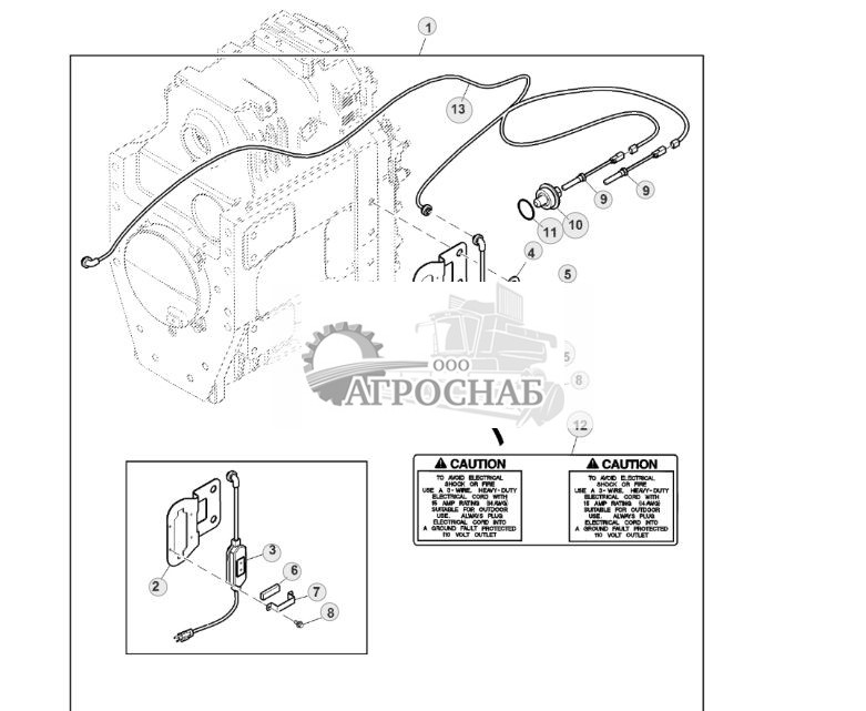 Нагреватель масла трансмиссии (220 В), навесное оборудование - ST744239 389.jpg